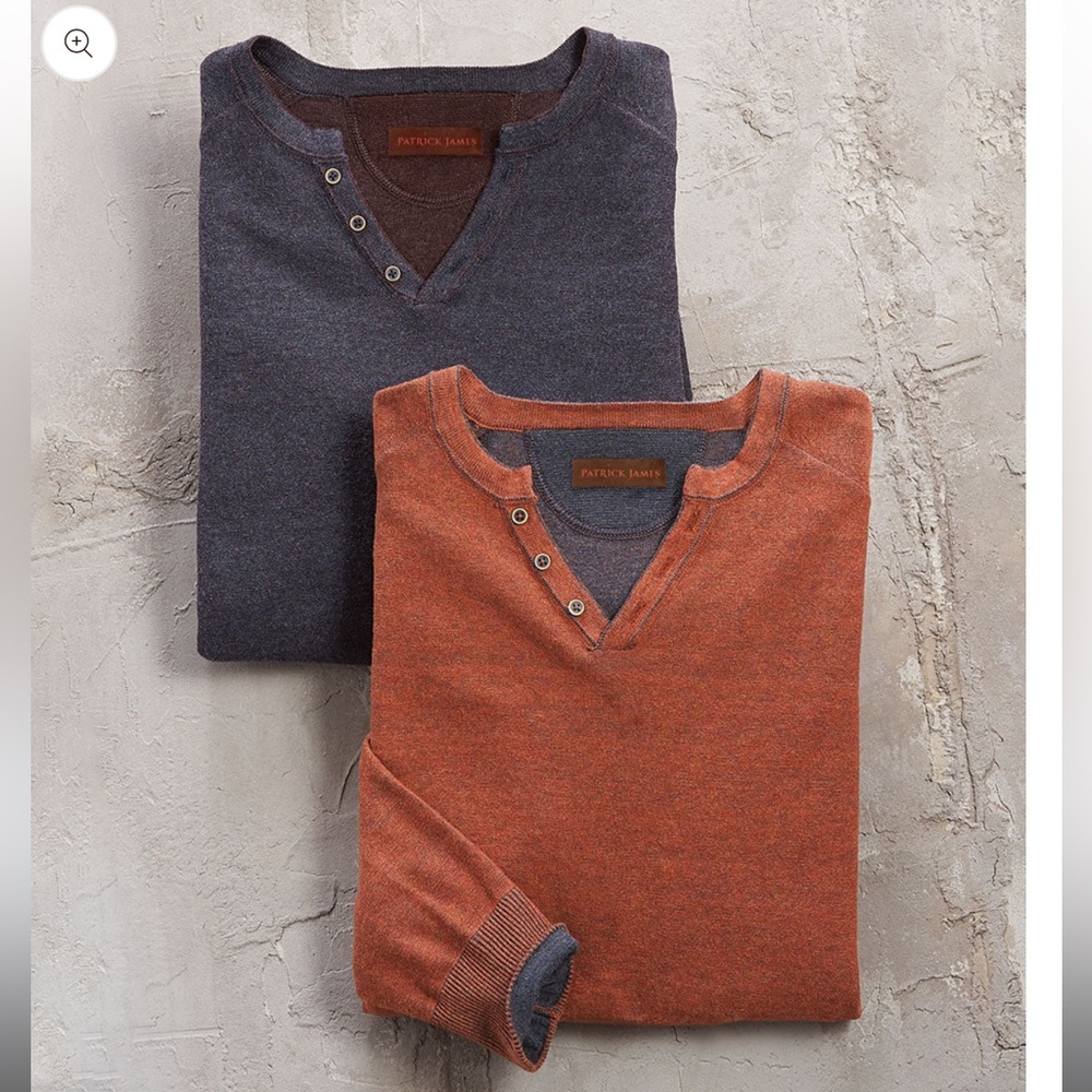 Patrick James Long Sleeve Reversible Henley